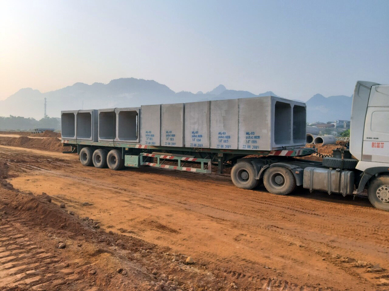cống hộp bê tông đúc sẵn tại công trường